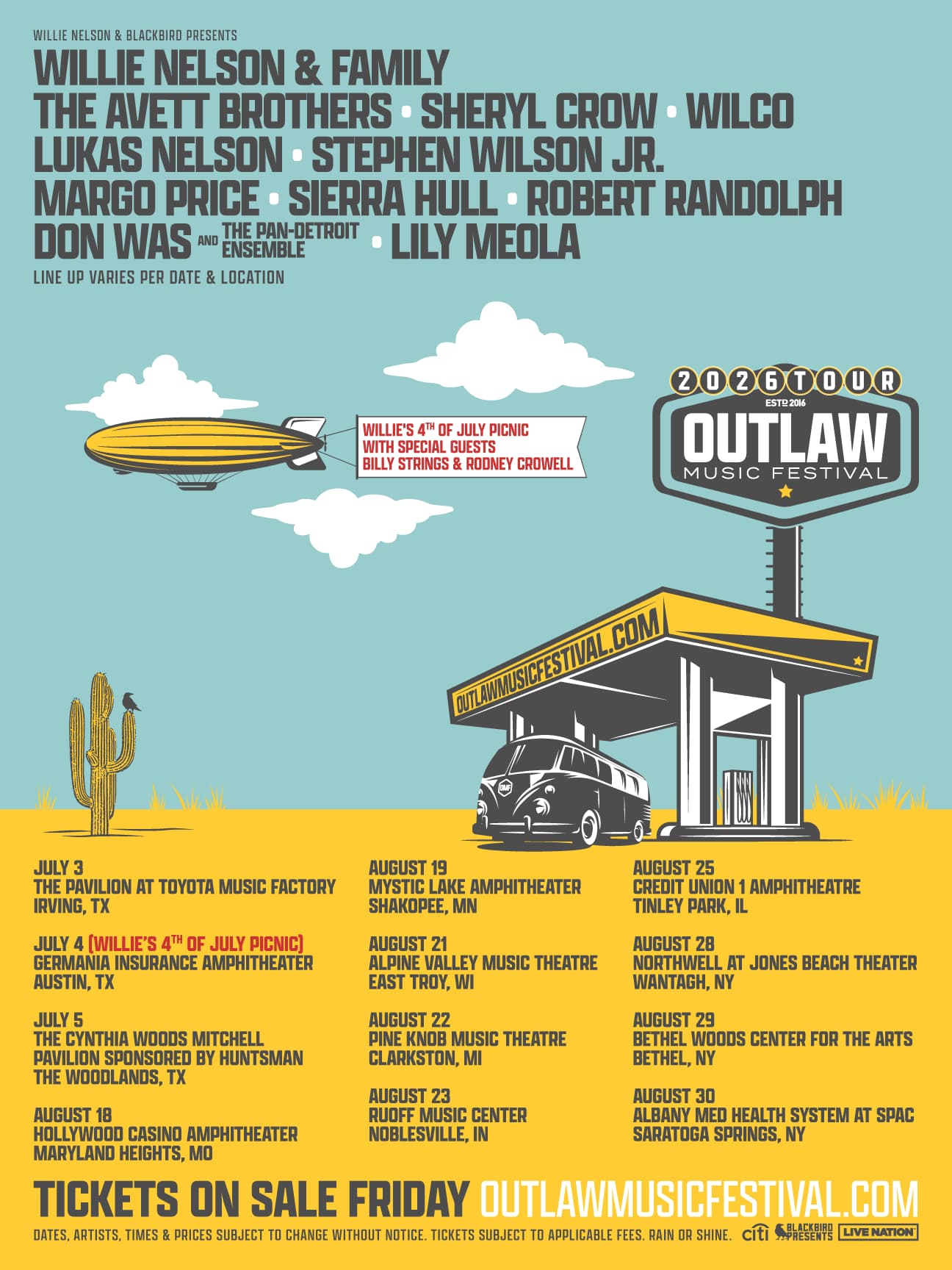 Outlaw Music Festival Saratoga Springs
